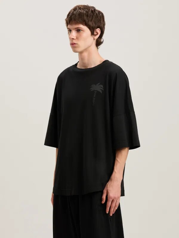 T-shirt con stampa palme oversize- PALM ANGELS