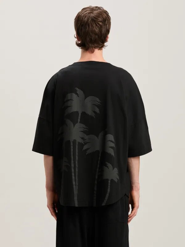 T-shirt con stampa palme oversize- PALM ANGELS