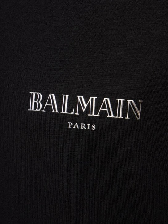 Balmain T-shirt con logo vintage Silver