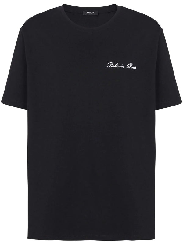 BALMAIN T-shirt ampia con ricamo Balmain iconico