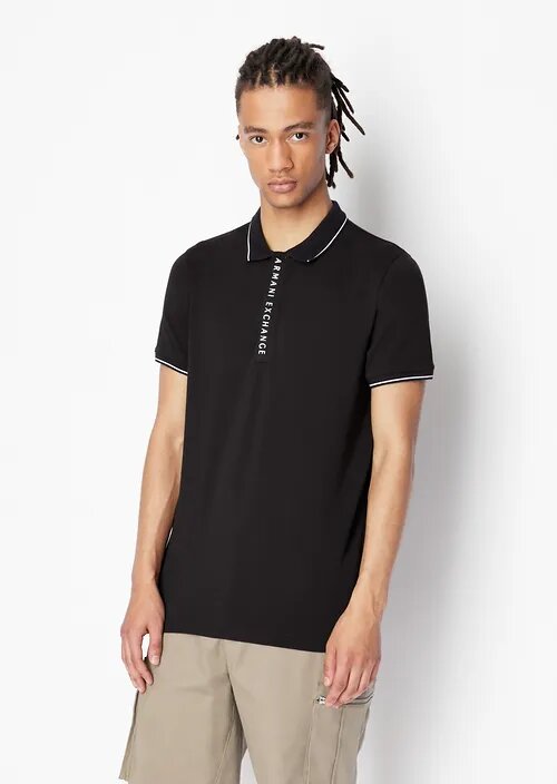 ARMANI EXCHANGE Polo con logo a contrasto